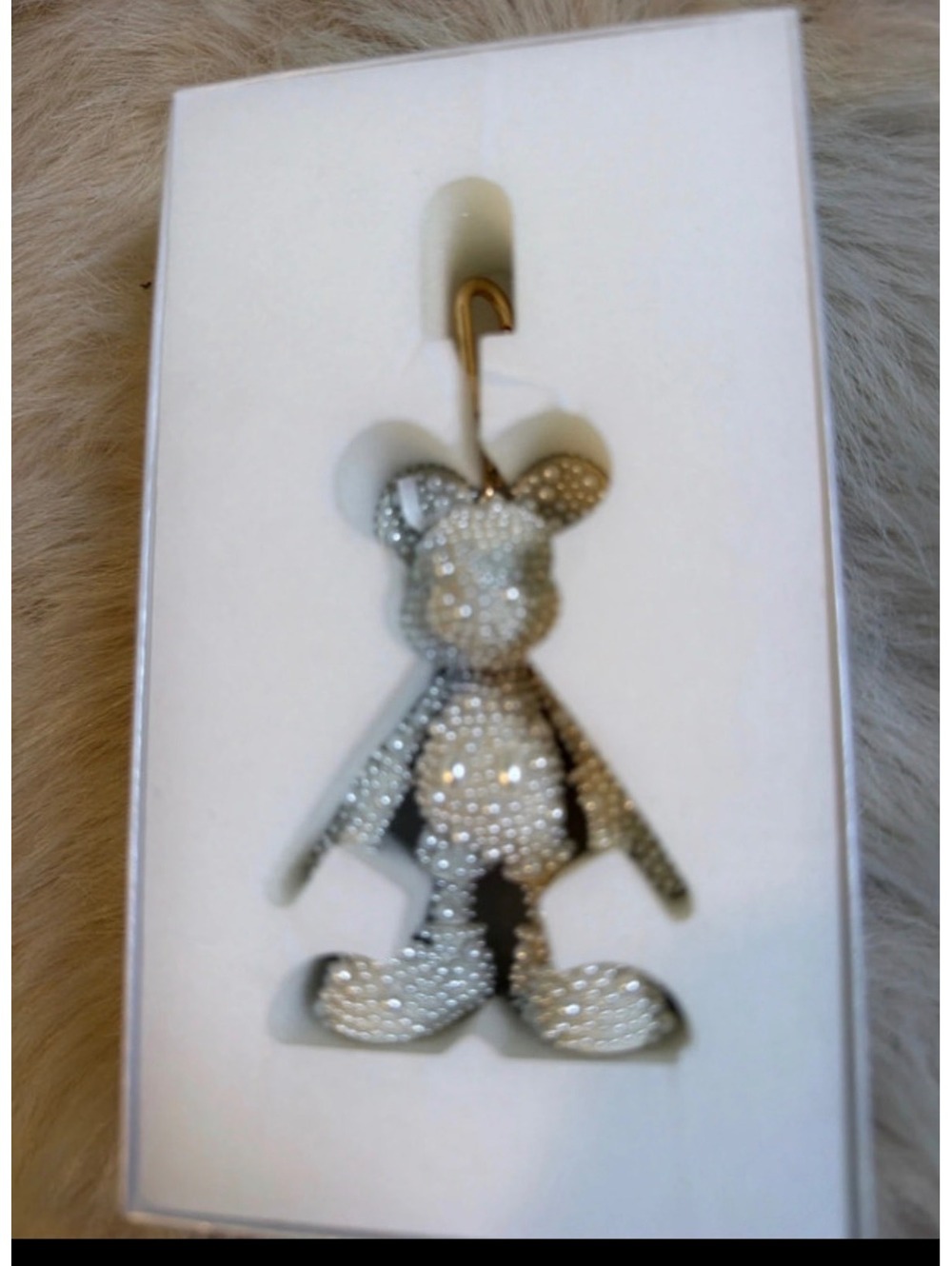 Disney x BAUBLEBAR Mickey Mouse Keychain Bag Charm Enamel Pearl NEW